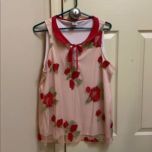 Disney LC red roses tank